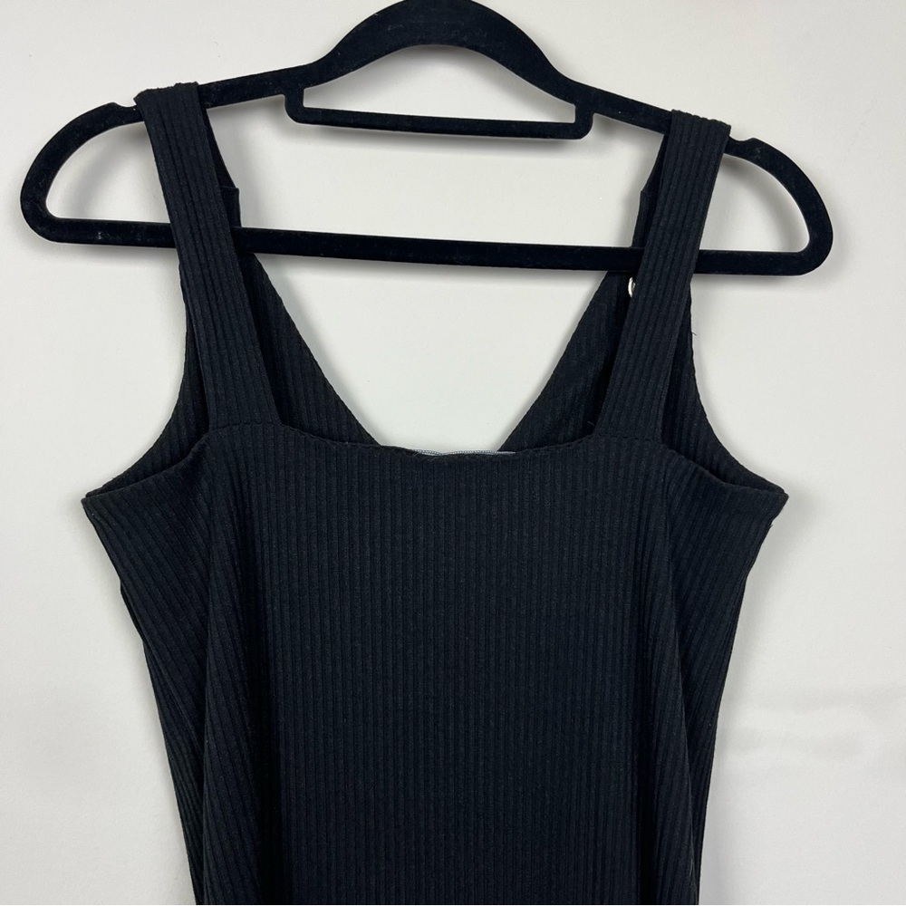 NWT WALTER BAKER BROOKLYN SLEEVELESS RIBBED MIDI DRESS IN BLACK SIZE MEDIUM - Picture 12 of 16
